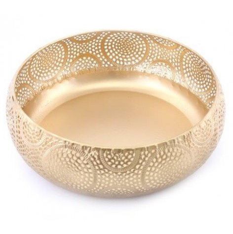 GOLDEN LUXE METAL BOWL, 29CM