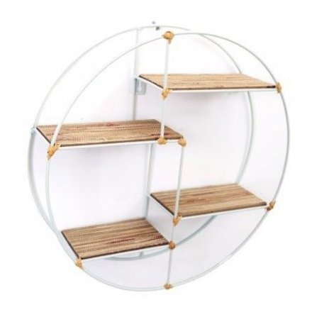 WHITE ROUND SHELVING UNIT, 40CM