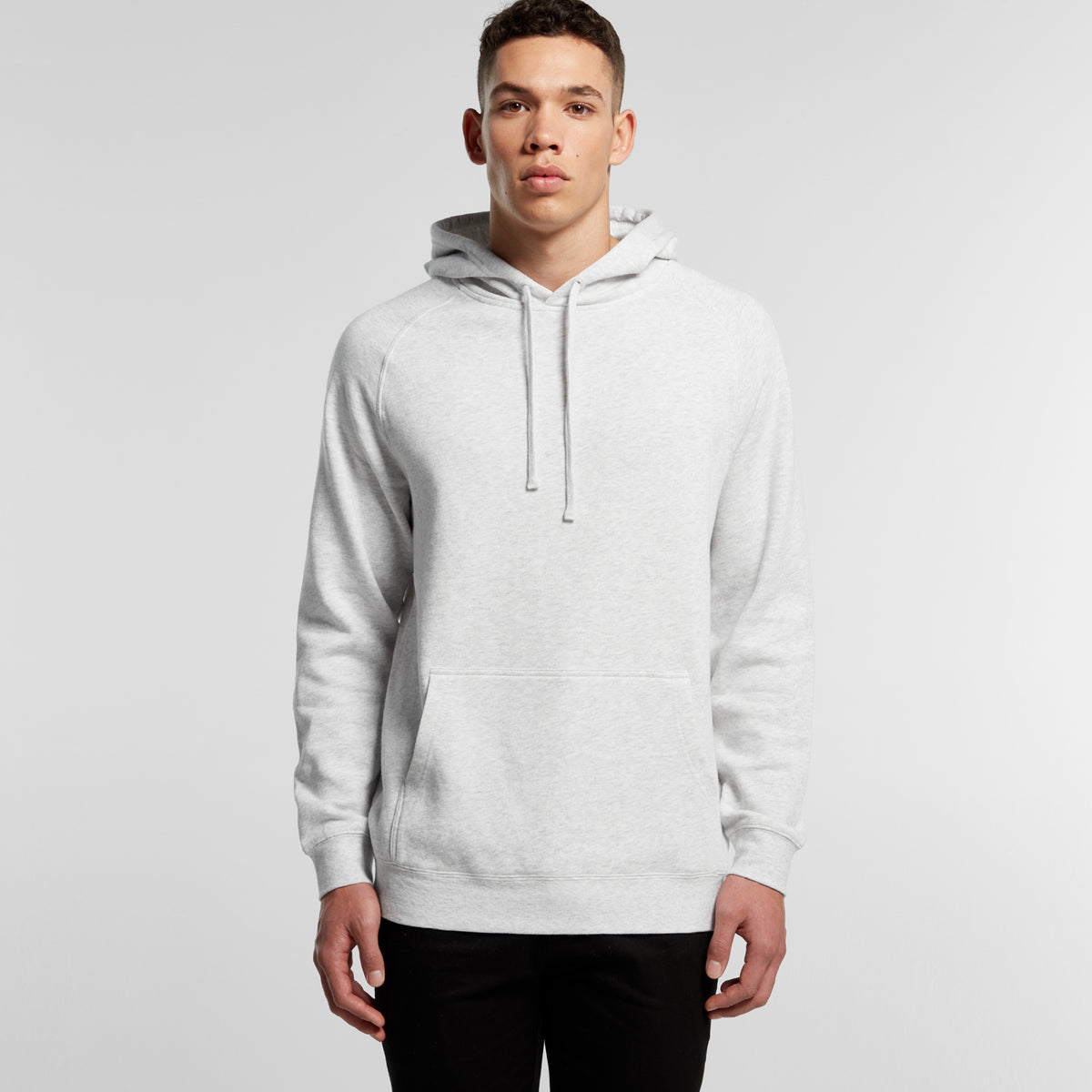 Mens  Fashion Pullover  Hoodie with kangaroo pocket - ECRU