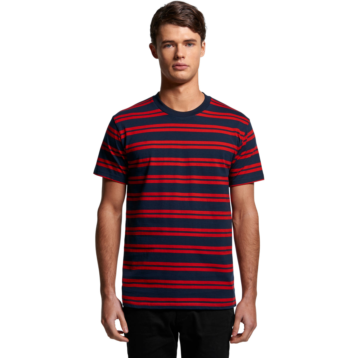 MENS CLASSIC STRIPE TEE-YELLOW/BLCAK