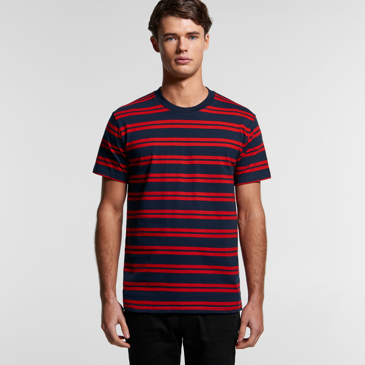 MENS CLASSIC STRIPE TEE- White & Navy