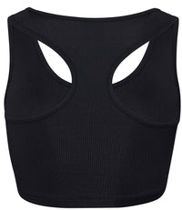 Womens Cool Sports Crop Top -Black