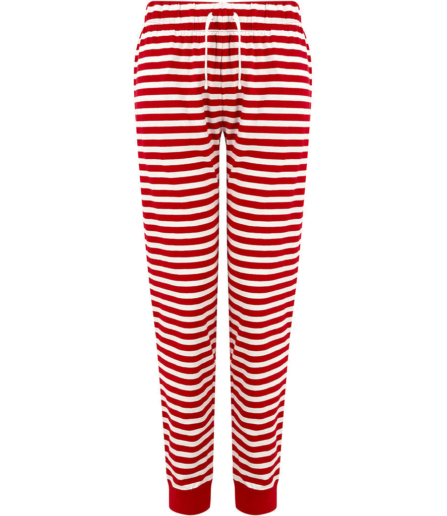 Ladies Lounge Pants-Red & White