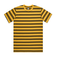 MENS CLASSIC STRIPE TEE-YELLOW/BLCAK