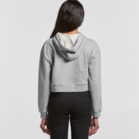 WO'S CROP HOOD-ATHLETIC HEATHER